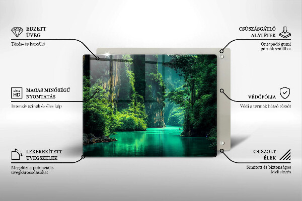 Tocător din sticlă Peisaj lagunar