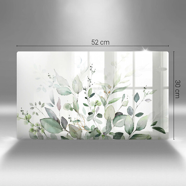 Tocător din sticlă Plante acuarela