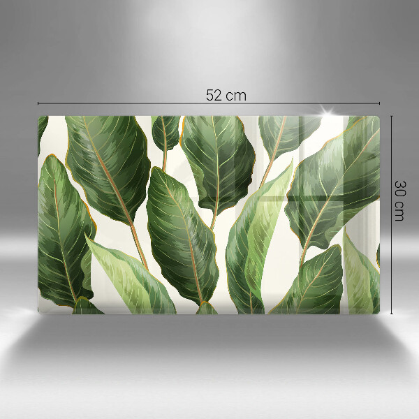 Tocător din sticlă Frunze de bananier