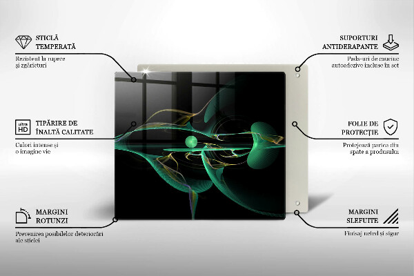 Tocător din sticlă Abstracția modernă