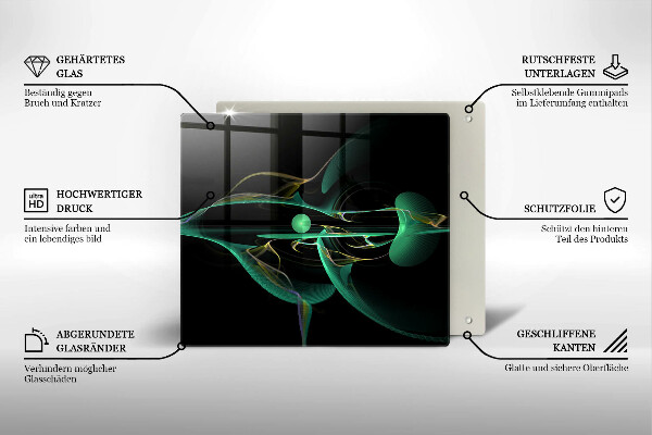 Tocător din sticlă Abstracția modernă