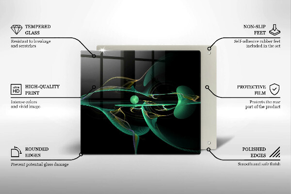 Tocător din sticlă Abstracția modernă