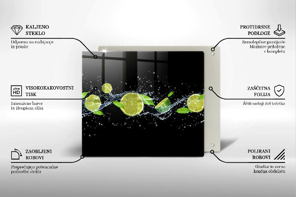 Tocător din sticlă Apă de mentă de var