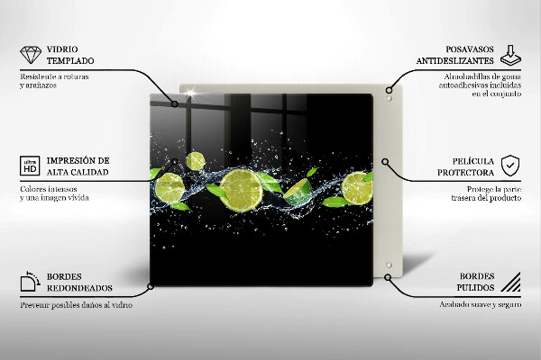 Tocător din sticlă Apă de mentă de var