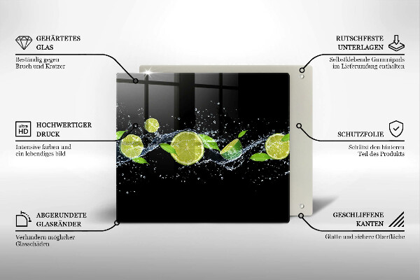 Tocător din sticlă Apă de mentă de var