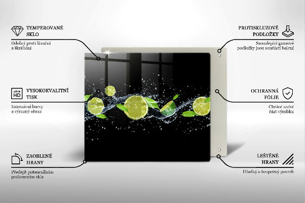 Tocător din sticlă Apă de mentă de var