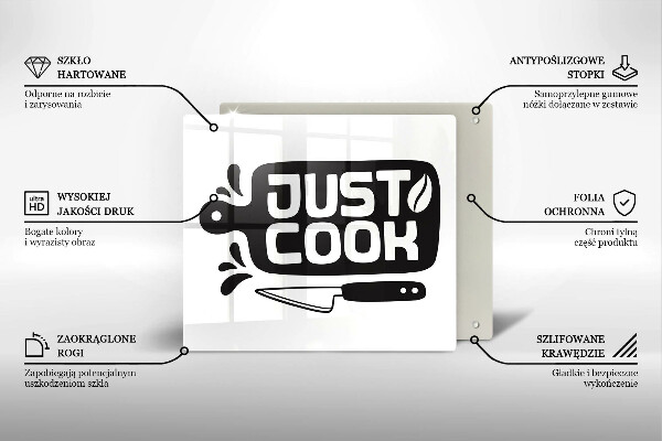 Tocător din sticlă Just cook