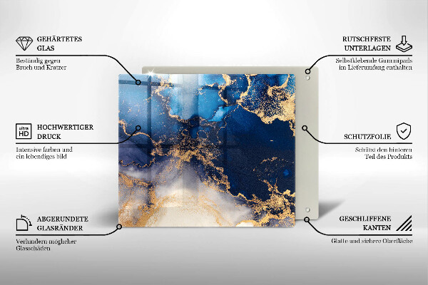 Tocător de bucătărie Abstracția din marmură