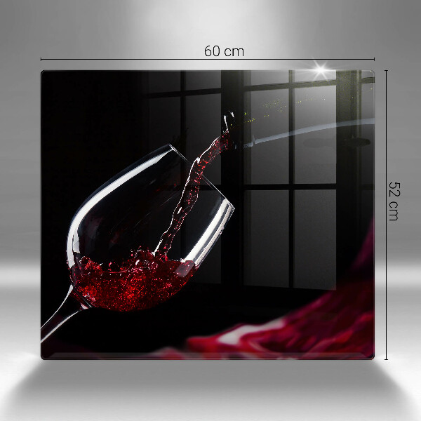 Tocător din sticlă Un pahar de vin roșu