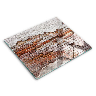 Tocător din sticlă Zid vechi de cărămidă și beton