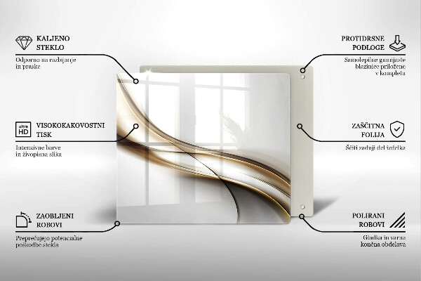 Tocător din sticlă Abstracția liniilor moi