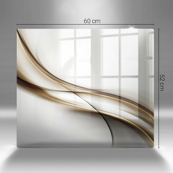 Tocător din sticlă Abstracția liniilor moi