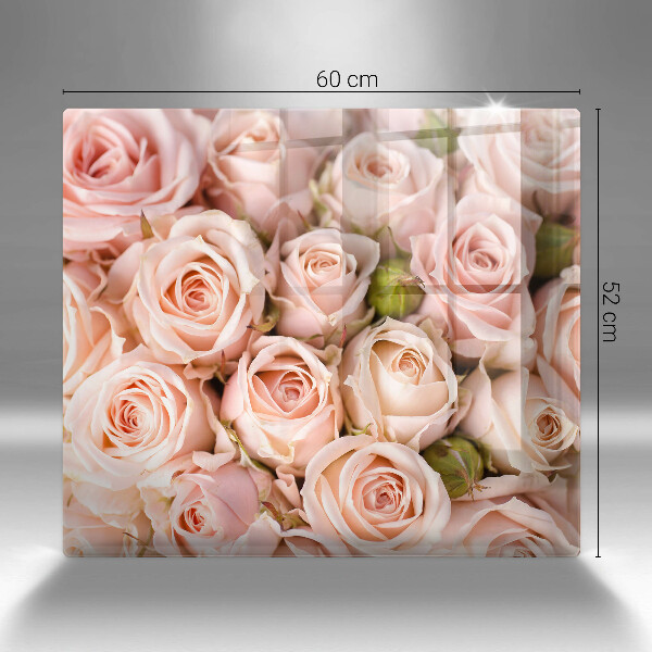 Tocător din sticlă Buchet de trandafiri delicati