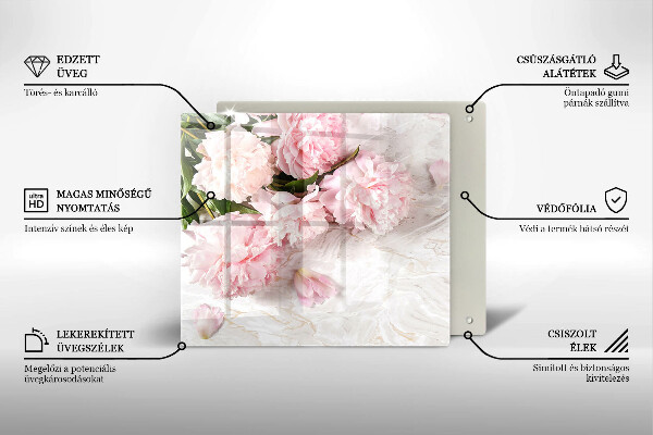 Tocător din sticlă Flori delicate de trandafiri