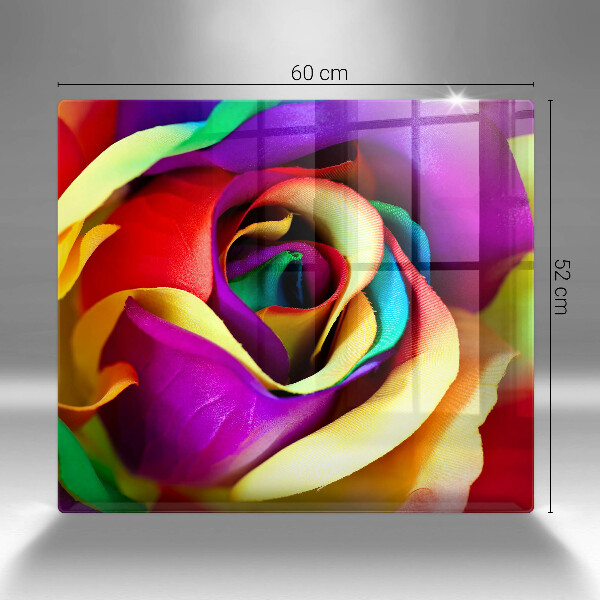 Tocător din sticlă Petale de trandafiri colorate