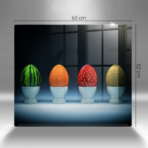 Tocător din sticlă Ouă de fructe abstracte