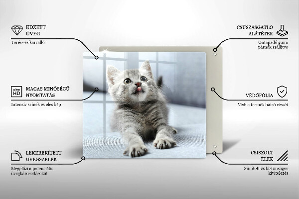 Tocător din sticlă Pisicuță drăguță