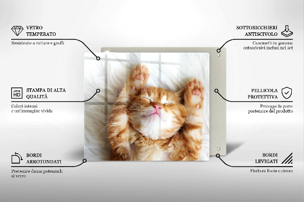 Tocător din sticlă Pisicuță drăguță