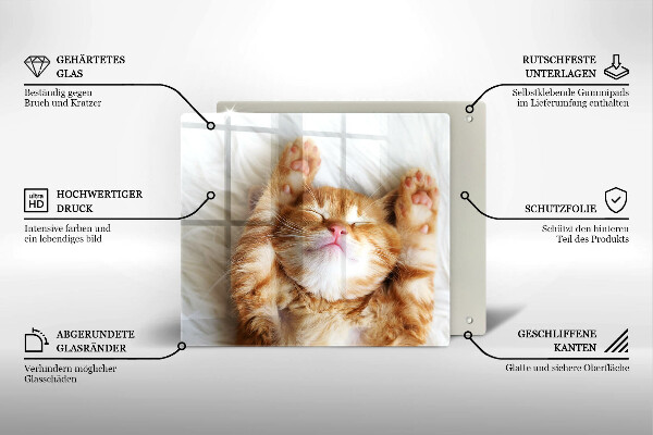 Tocător din sticlă Pisicuță drăguță