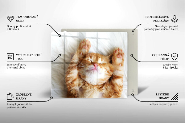 Tocător din sticlă Pisicuță drăguță