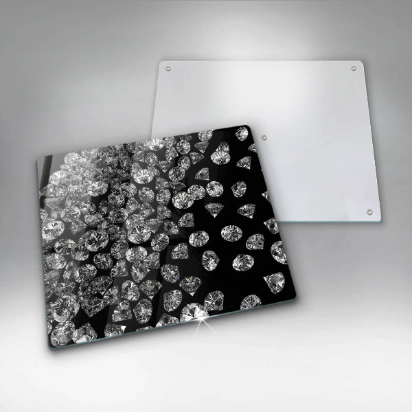 Tocător din sticlă Diamante diamante