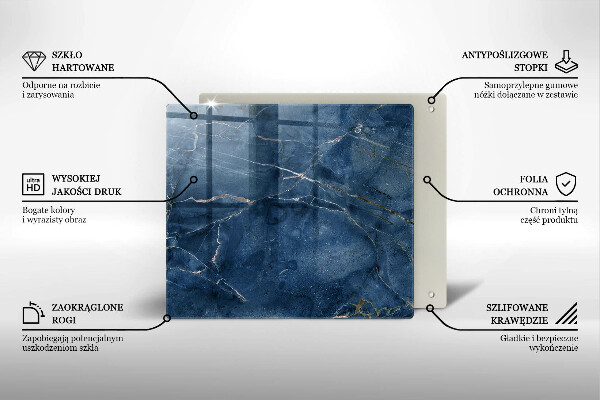 Tocător din sticlă Textura piatră de marmură