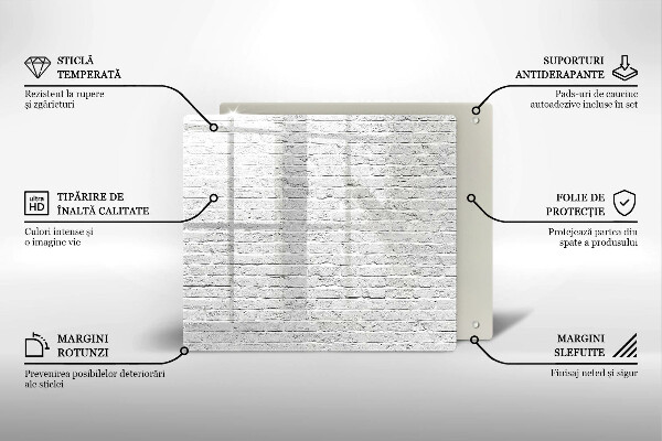 Tocător din sticlă Perete de cărămidă