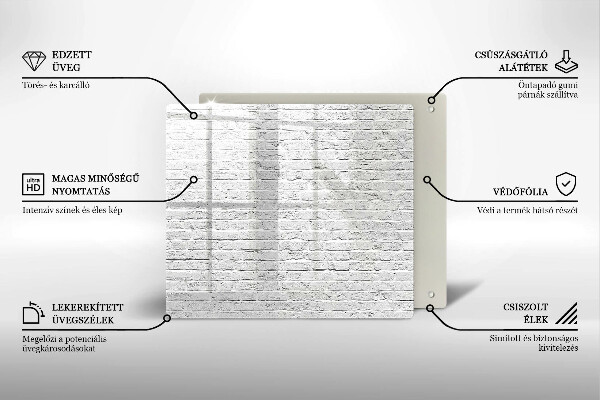 Tocător din sticlă Perete de cărămidă