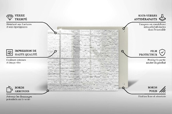 Tocător din sticlă Perete de cărămidă