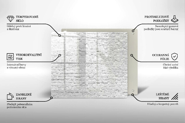 Tocător din sticlă Perete de cărămidă