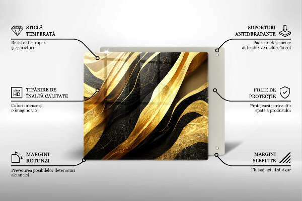 Tocător din sticlă Abstracție elegantă