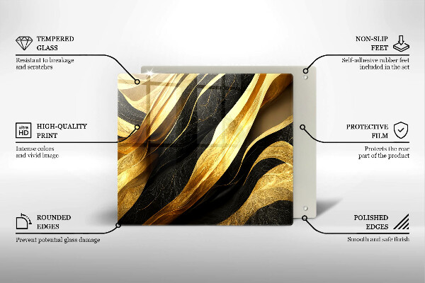 Tocător din sticlă Abstracție elegantă