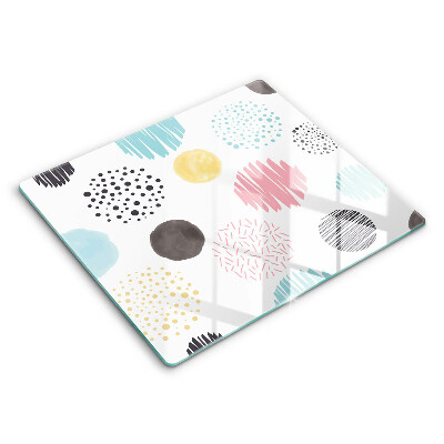 Tocător din sticlă Forme pictate