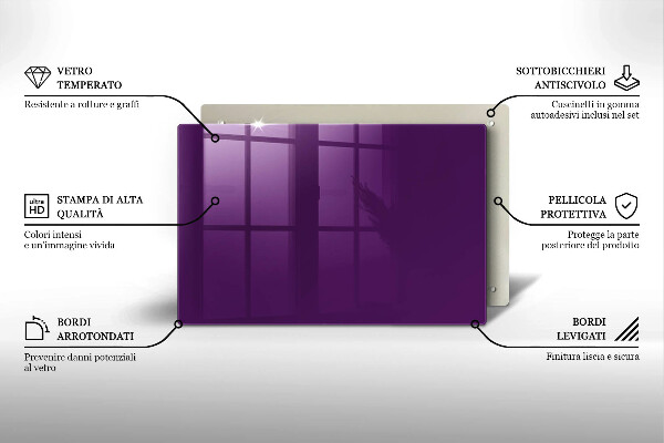 Tocător sticlă Culoare violet