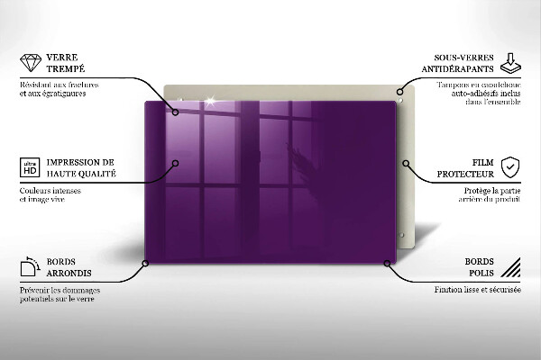 Tocător sticlă Culoare violet