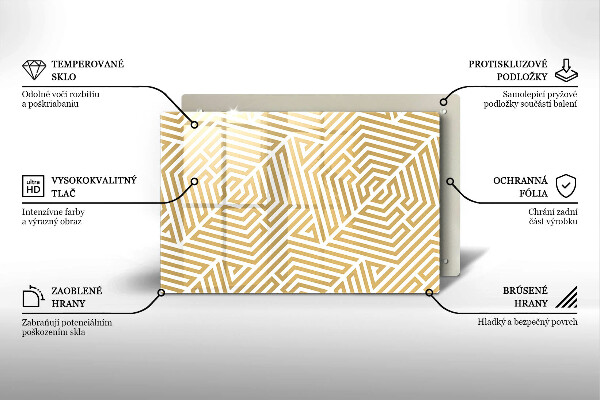 Tocător de bucătărie Linii geometrice