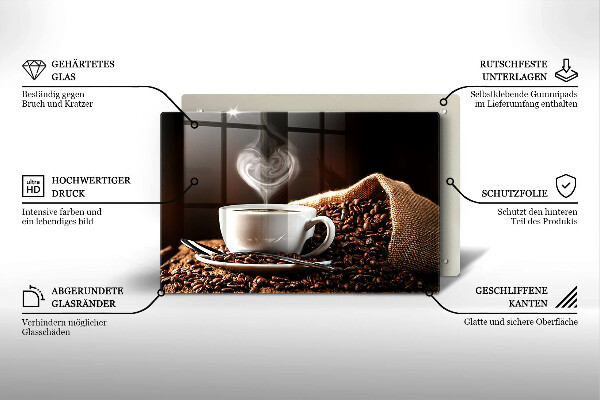 Tocător de bucătărie Cafea și o ceașcă
