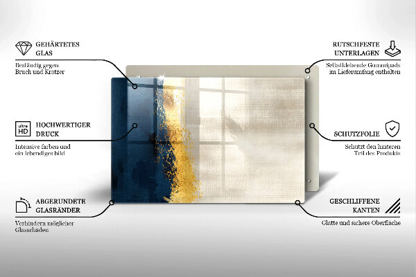 Tocător de bucătărie Abstracția aurului