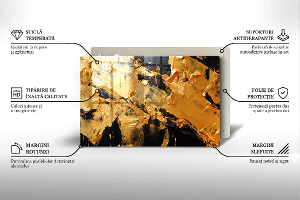 Tocător sticlă Textura eleganta de vopsea