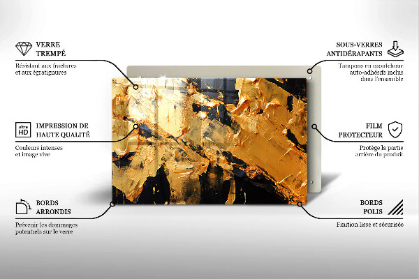 Tocător sticlă Textura eleganta de vopsea