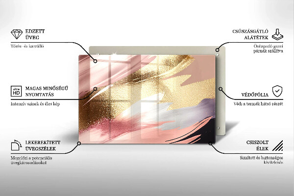 Tocător sticlă Pete pastelate