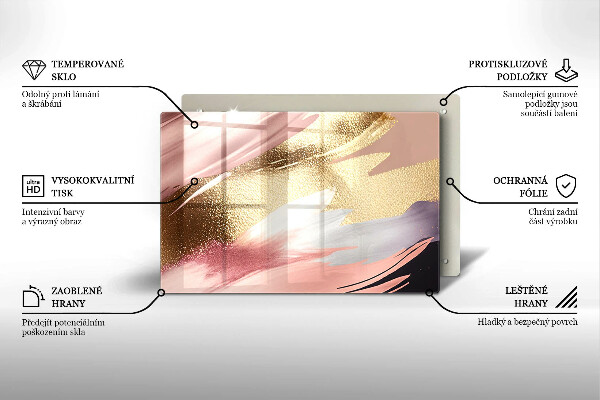 Tocător sticlă Pete pastelate