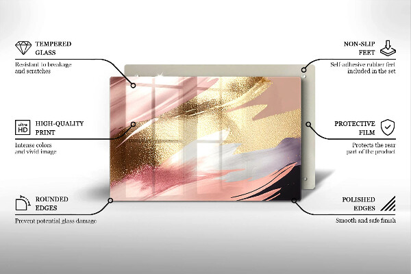 Tocător sticlă Pete pastelate