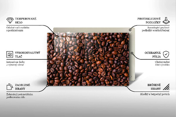 Tocător sticlă Boabe de cafea