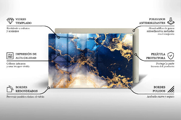Tocător de bucătărie Abstracția din marmură