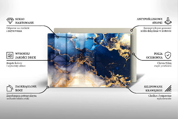 Tocător de bucătărie Abstracția din marmură