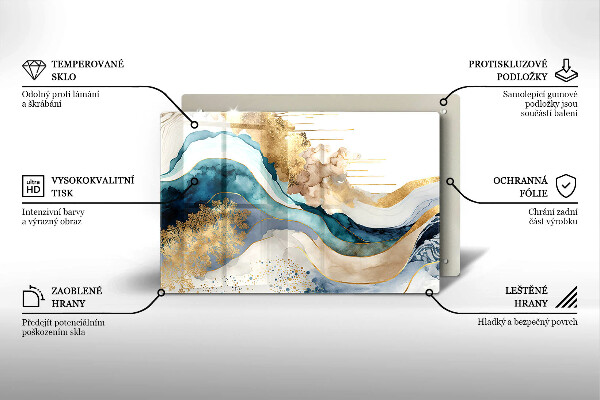 Tocător de bucătărie Marmură colorată