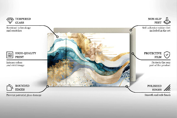 Tocător de bucătărie Marmură colorată