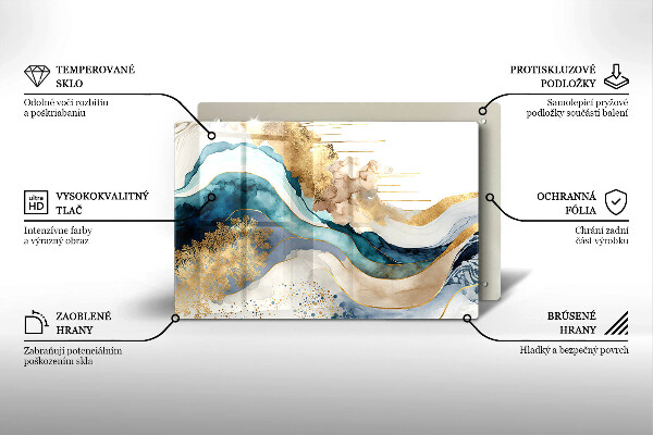 Tocător de bucătărie Marmură colorată