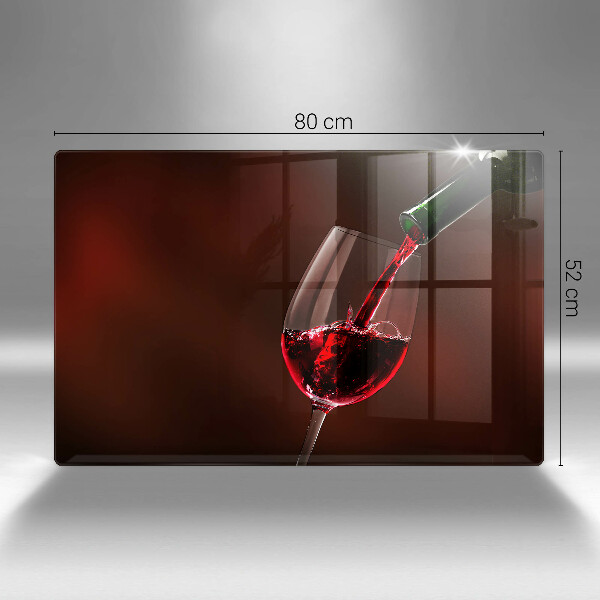 Tocător de bucătărie Un pahar de vin